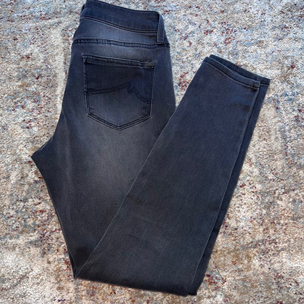 Max Jeans‎ Womens Mid Rise Jegging Faded Black Skinny Denim Pants Size 6